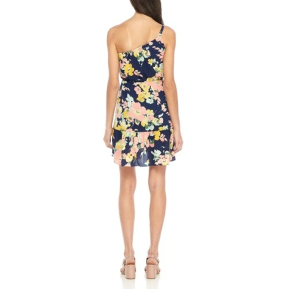 NWOT Kaari Blue One Shoulder Ruffle Dress XL - Picture 6 of 7